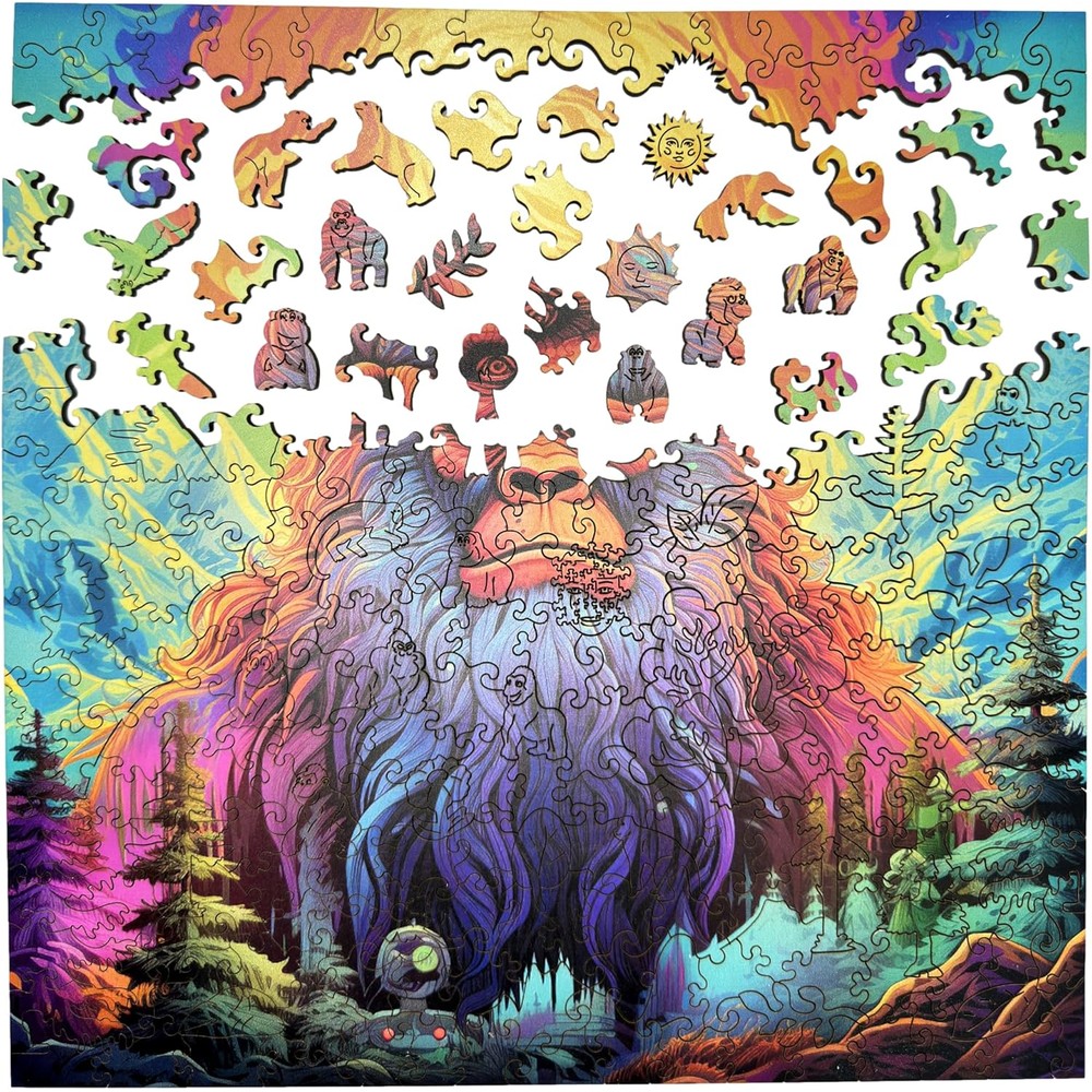Trippy Puzzles - 300 Piece Wood Jigsaw Yeti Yonder