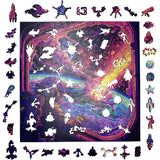 Trippy Puzzles - 300 Piece Wood Jigsaw Cosmic Collision