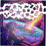 Trippy Puzzles - 300 Piece Wood Jigsaw Cosmic Collision