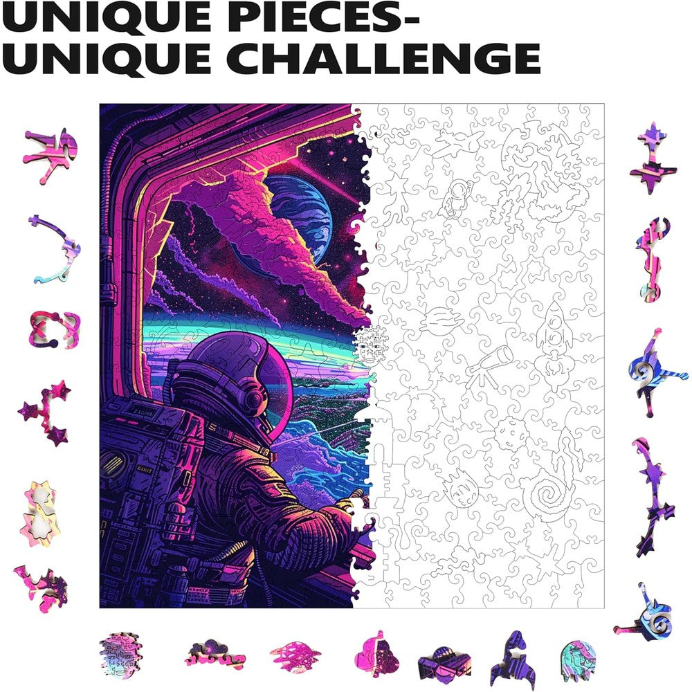 Trippy Puzzles - 300 Piece Wood Jigsaw Cosmic Collision