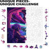Trippy Puzzles - 300 Piece Wood Jigsaw Cosmic Collision