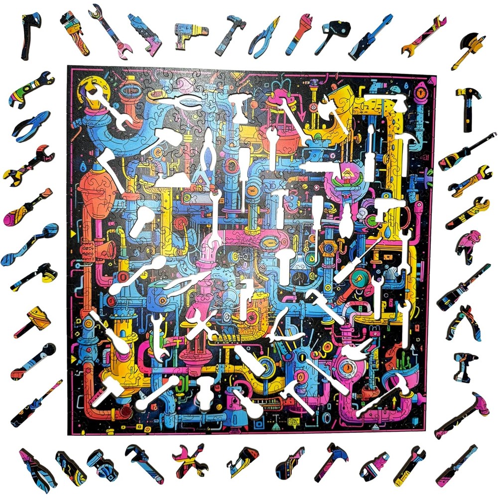 Trippy Puzzles - 300 Piece Wood Jigsaw Sci-Fi Sewer