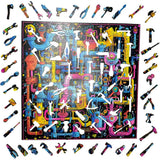 Trippy Puzzles - 300 Piece Wood Jigsaw Sci-Fi Sewer
