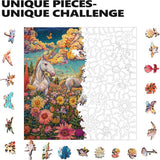 Trippy Puzzles - 300 Piece Wood Jigsaw Unicorn Utopia
