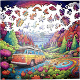 Trippy Puzzles - 300 Piece Wood Jigsaw Happy Highway