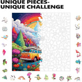 Trippy Puzzles - 300 Piece Wood Jigsaw Happy Highway