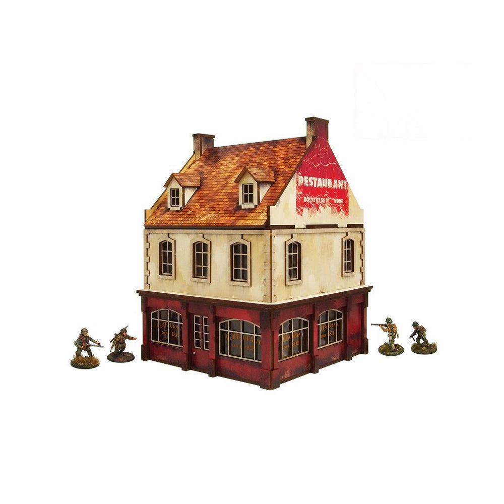 Micro Art Studio - WW2 Normandy Restaurant PREPAINTED [28mm/1:56]