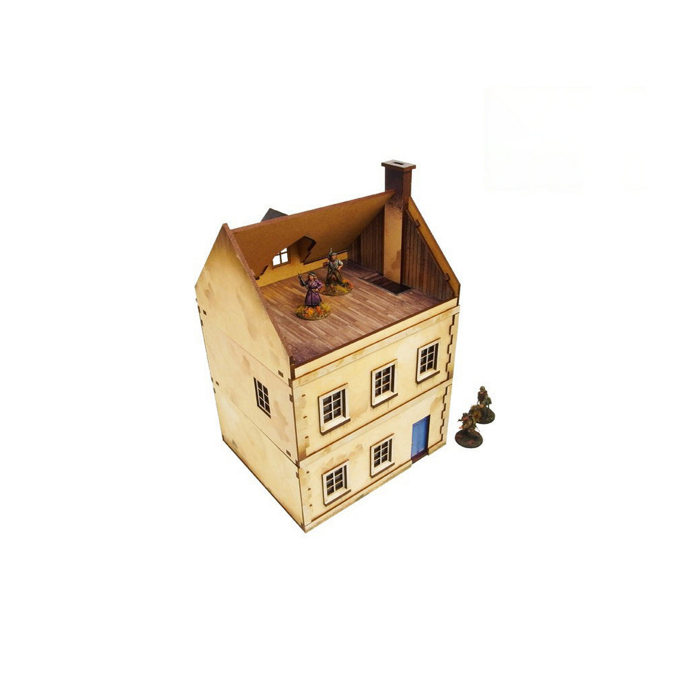 Micro Art Studio - WW2 Normandy Townhouse 3 PREPAINTED [28mm/1:56]