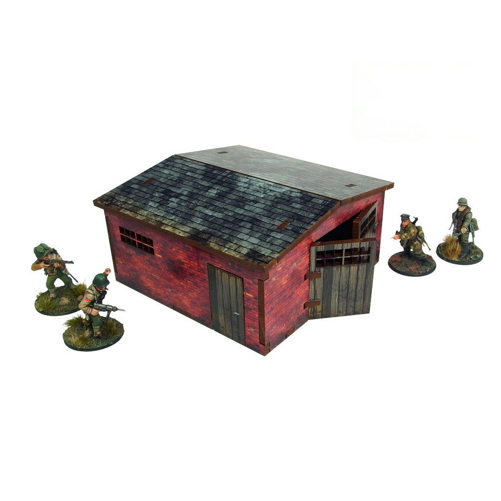 Micro Art Studio - WW2 Normandy Large Brick Shed PREPAINTED [28mm/1:56]