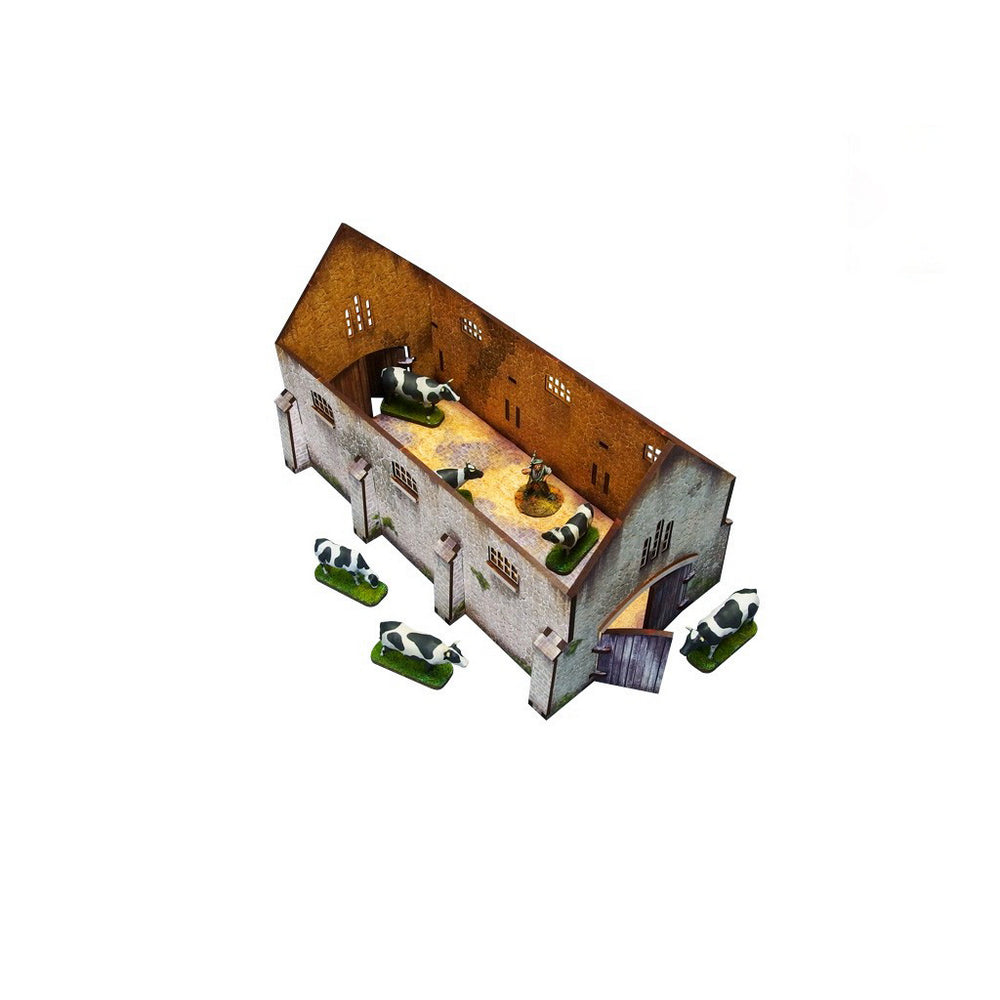 Micro Art Studio - WW2 Normandy Cowshed PREPAINTED [28mm/1:56]