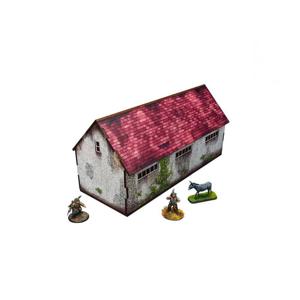 Micro Art Studio - WW2 Normandy Stable w. Dovecote PREPAINTED [28mm/1:56]