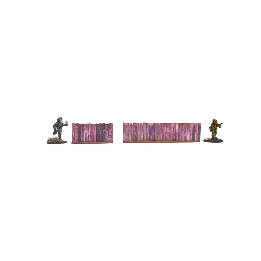 Micro Art Studio - WW2 Ostfront Village Low Fence (18) PREPAINTED [28mm/1:56]