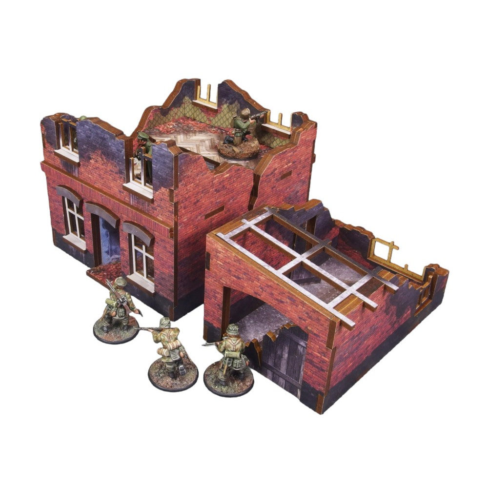 Micro Art Studio - WW2 Ostfront Stalingrad Small House (3) PREPAINTED [28mm/1