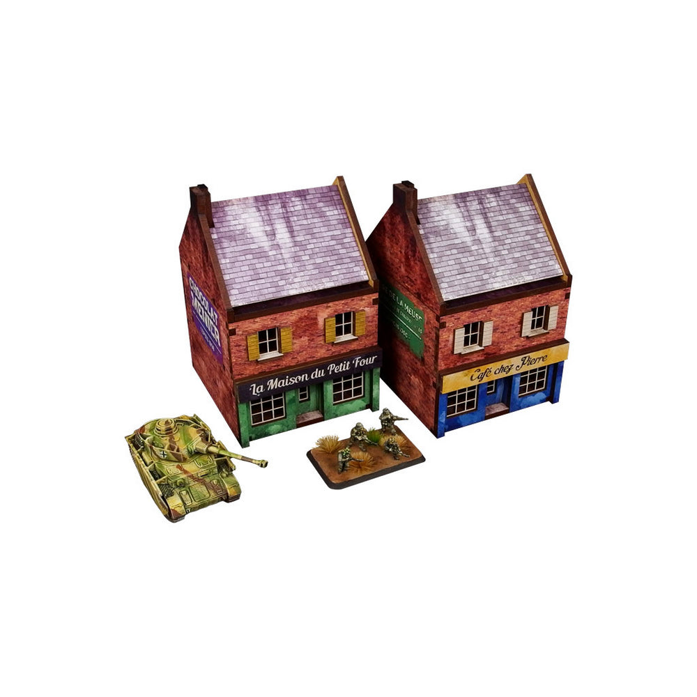 Micro Art Studio - WW2 Normandy Cafe PREPAINTED [15mm/1:100]