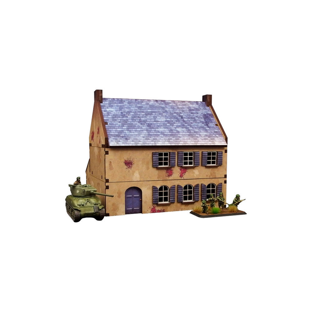 Micro Art Studio - WW2 Normandy Townhouse 2 PREPAINTED [15mm/1:100]