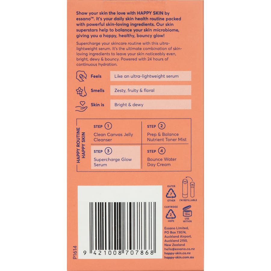 Essano Happy Skin Supercharge Glow Serum  30mL