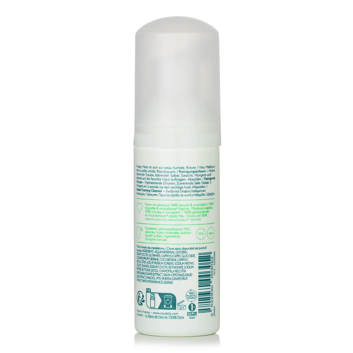 Caudalie - Vinoclean Instant Foaming Cleanser (Travel Size)  - 50ml/1.6oz
