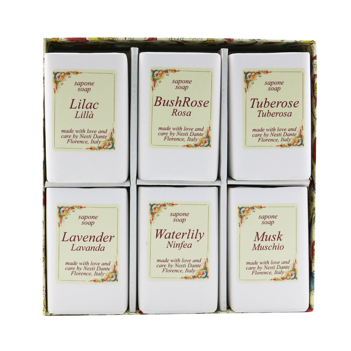 Nesti Dante - Floral Notes Soap Set: (Lilac + BushRose + Tuberose + Lavender+ Wa