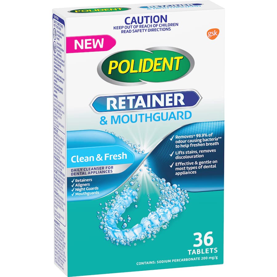 Polident Daily Cleanser For Retainer & Mouthguard 36pack