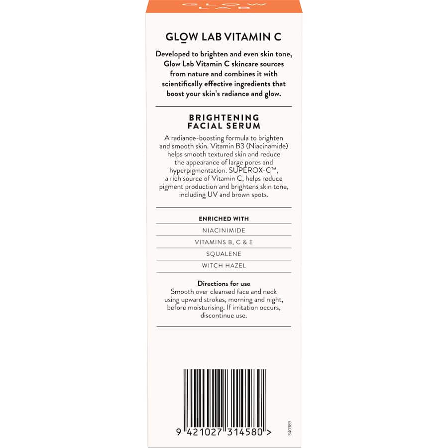 Glow Lab Vit C Brightening Facial Serum  30mL