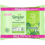 Simple Facial Wipes Biodegradable 50pack