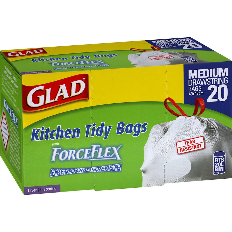 Glad Bin Liners Drawstring Medium 20pack