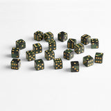Q Workshop - Full Pack of D6s: Bottle green & Gold