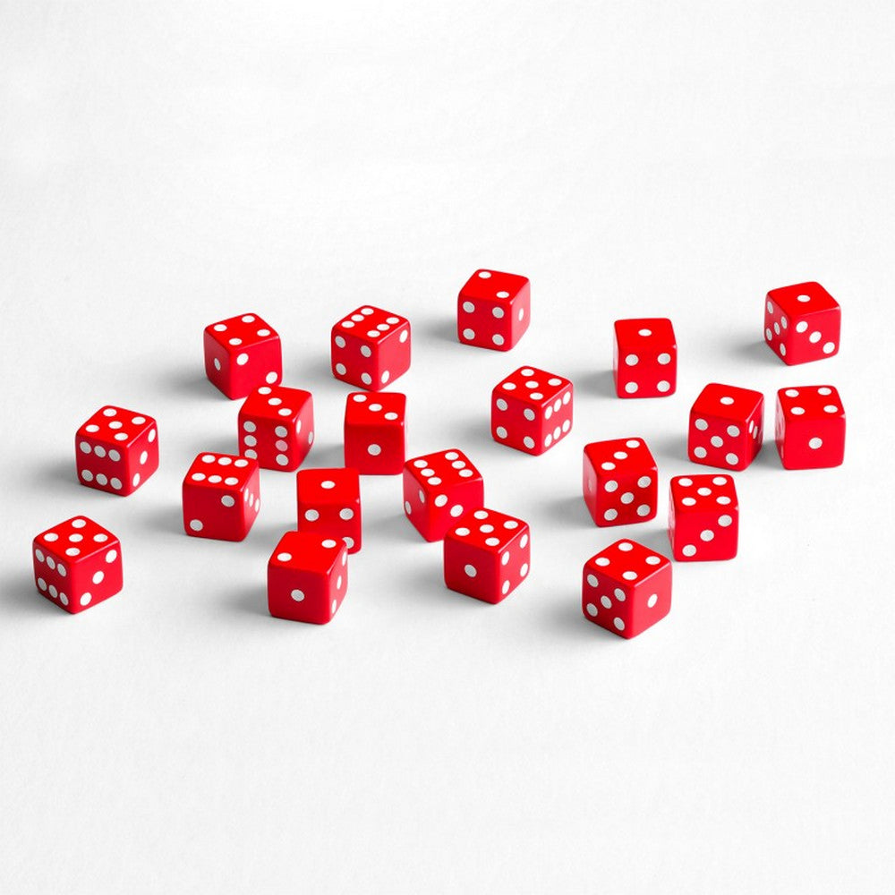 Q Workshop - Full Pack of D6s: Red&White