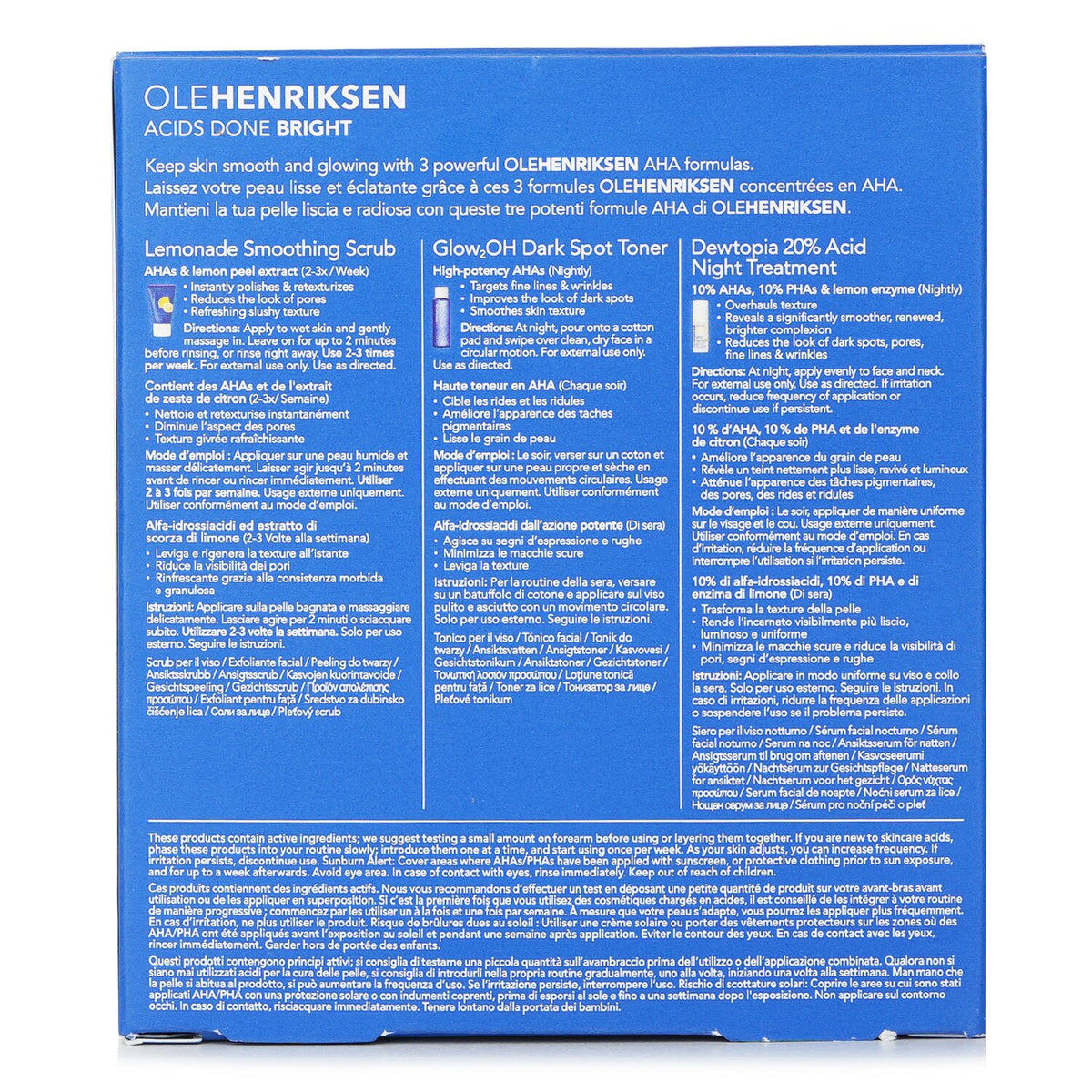 Ole Henriksen - Acids Done Bright Set: Lemonade Smoothing Scrub 30g + Glow2OH Da