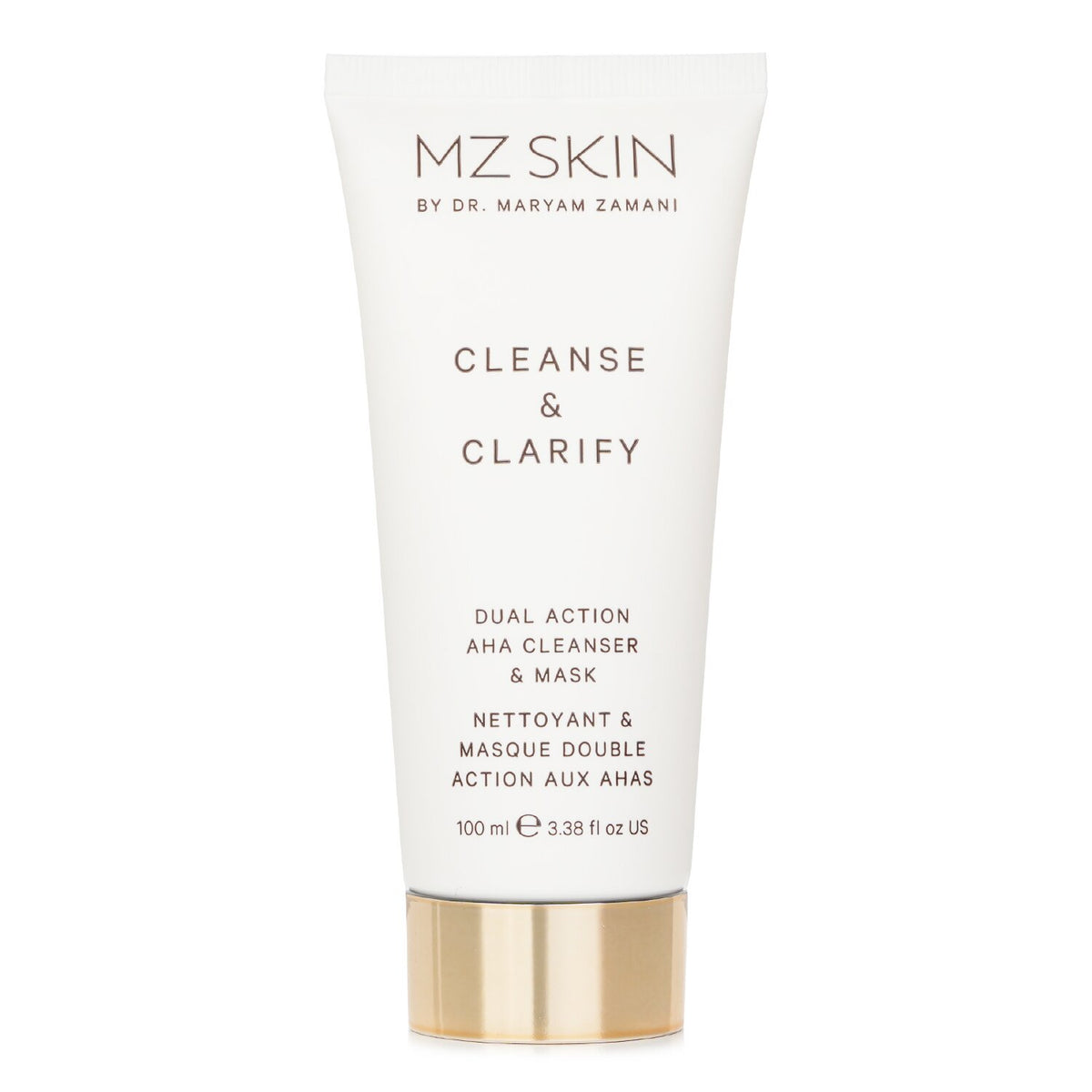 MZ Skin - Cleanse & Clarify Dual Action AHA Cleanser & Mask  - 100ml/3.38oz