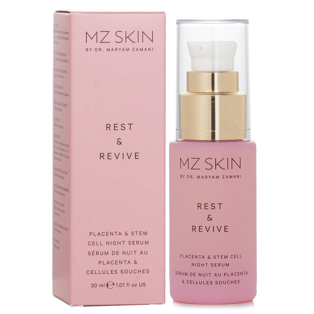 MZ Skin - Rest & Revive Restorative Placenta & Stem Cell Night Serum  - 30ml/1.0