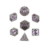 LPG Dice Diamond RPG Set Silver/Purple