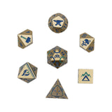 LPG Dice Warrior RPG Set Gold/Blue