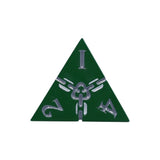 LPG Dice Warrior RPG Set Green/Silver