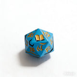 LPG Dice Dual Spindown Mage Aqua/Gold Black/Blue
