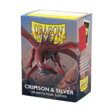 Dragon Shield: Sleeves  - Matte Dual  - Crimson & Silver
