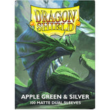 Dragon Shield: Sleeves  - Matte Dual  - Apple Green & Silver