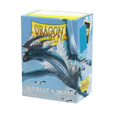 Dragon Shield: Sleeves  - Matte Dual  - Sky Blue & Silver
