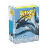 Dragon Shield: Sleeves  - Matte Dual  - Sky Blue & Silver