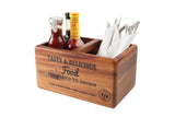 Table Tidy / Table Caddy With Chalkboard “Food Glorious Food”