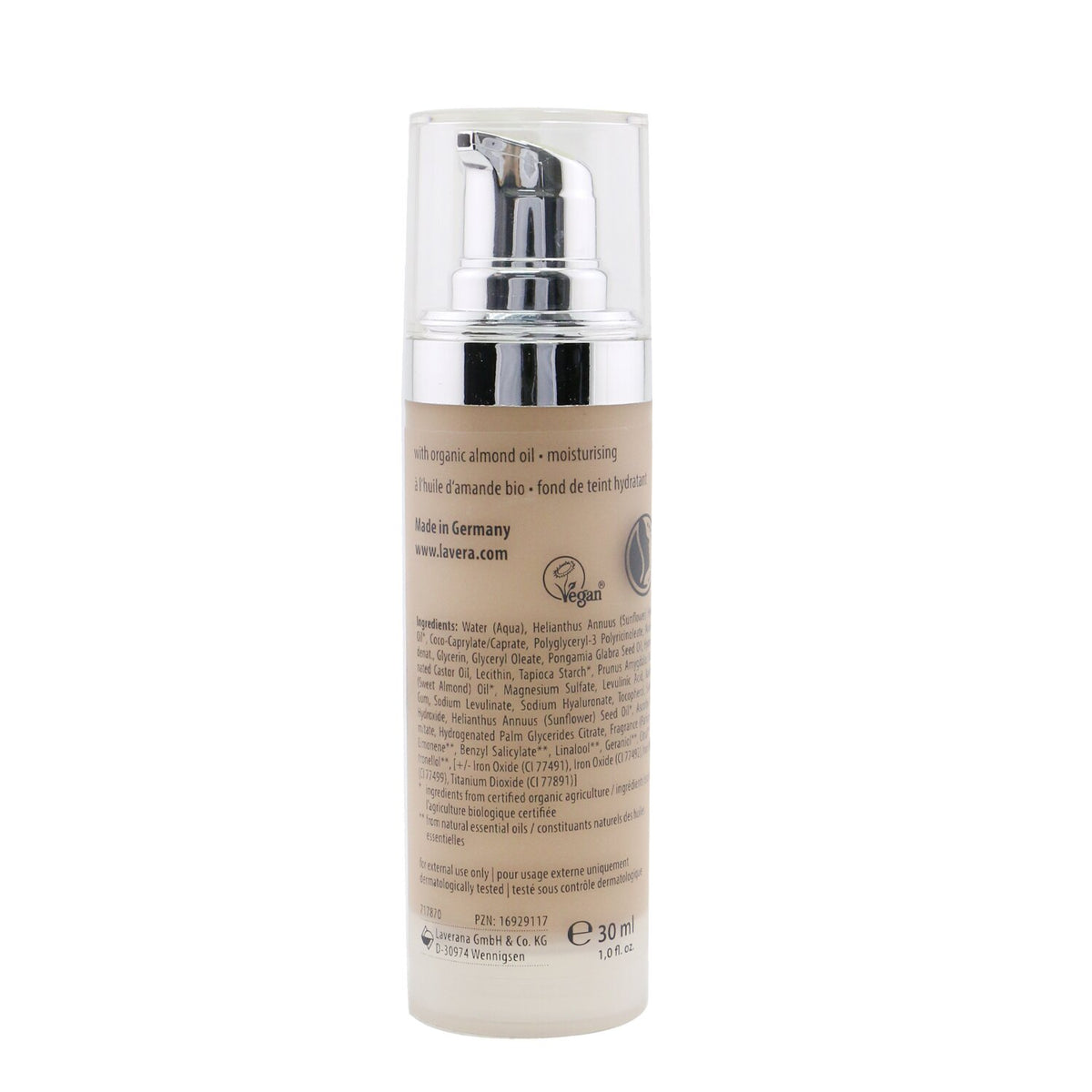 Lavera - Hyaluron Liquid Foundation - # 04 Cool Honey  - 30ml/1oz