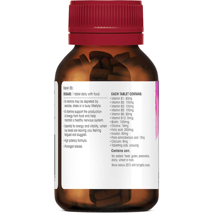 Red Seal Vitamin B Complex High Potency 1500mg Tablets 30pack
