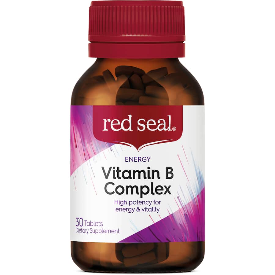 Red Seal Vitamin B Complex High Potency 1500mg Tablets 30pack