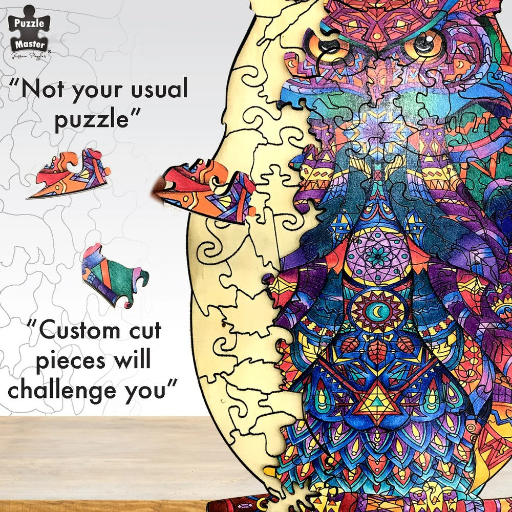 Puzzle - BMS - Owl Wooden Jigsaw 129Pc