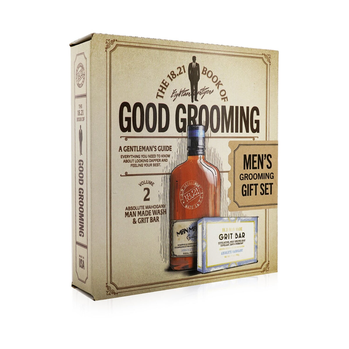 18.21 Man Made - Book of Good Grooming Gift Set Volume 2: Absolute Mahogany (Was