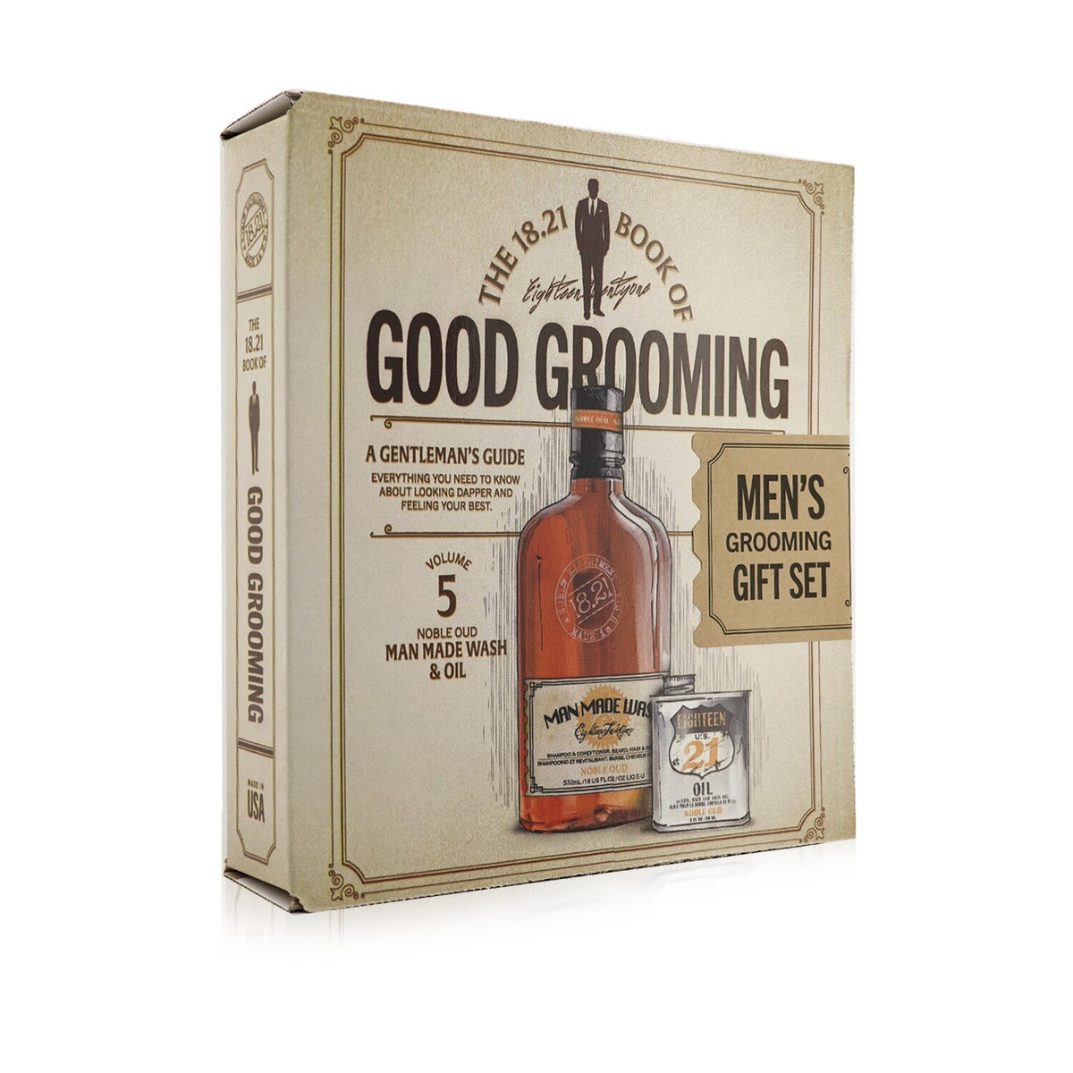18.21 Man Made - Book of Good Grooming Gift Set Volume 5: Noble Oud (Wash 532ml