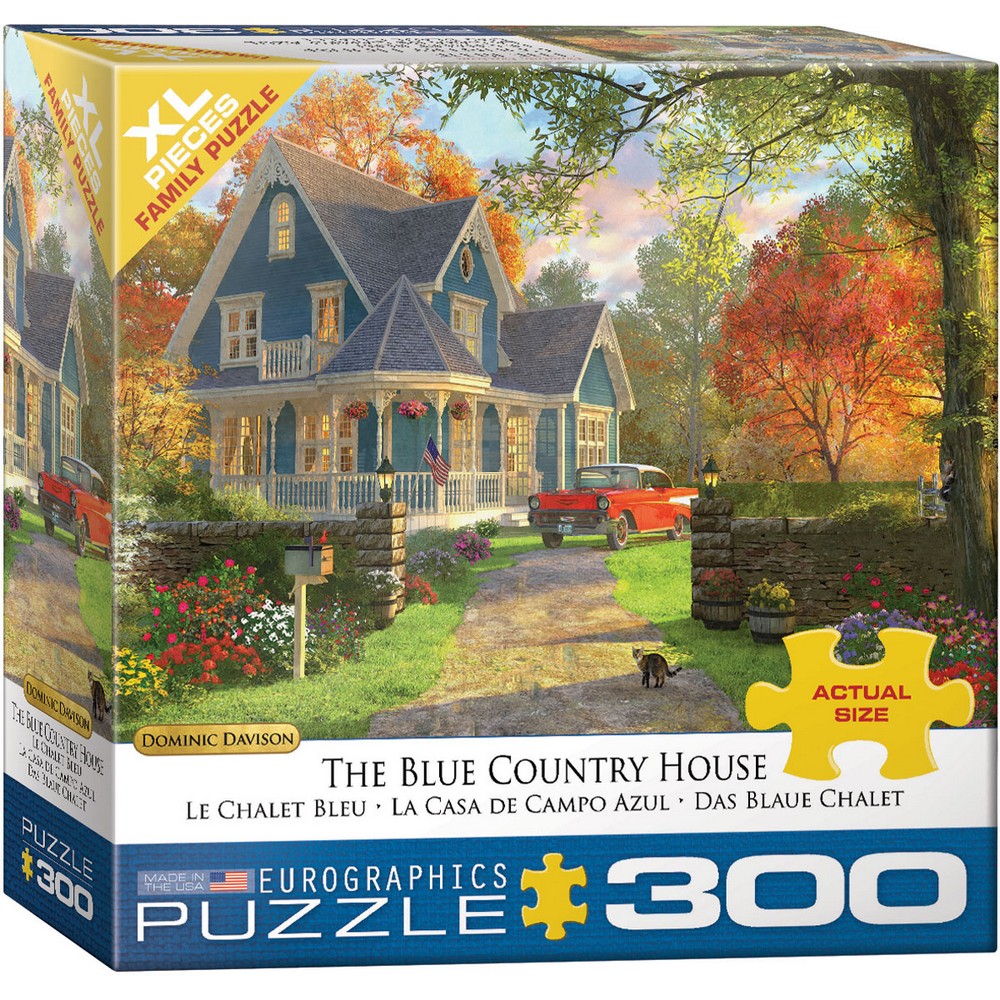 Eurographics - Blue Country House 300pcxl - Jigsaw Puzzle