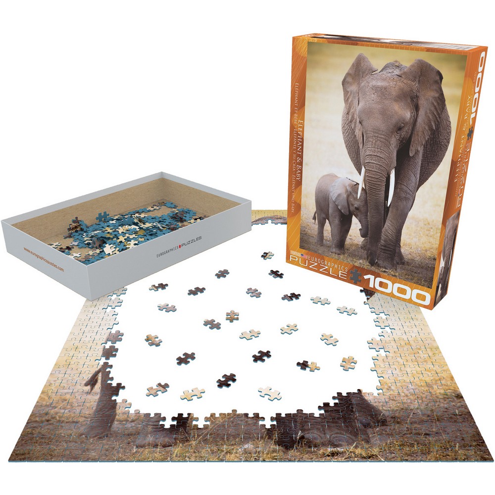 Eurographics - Elephant & Baby 1000 Piece - Jigsaw Puzzle