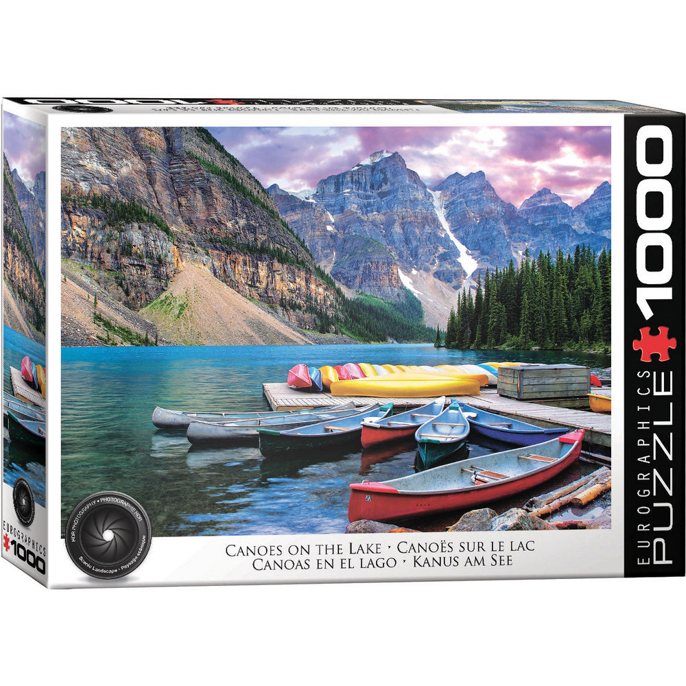 Eurographics - Lake Louise Canoes On The Lake - Jigsaw Puzzle