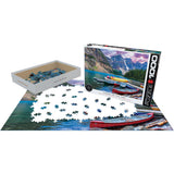 Eurographics - Lake Louise Canoes On The Lake - Jigsaw Puzzle